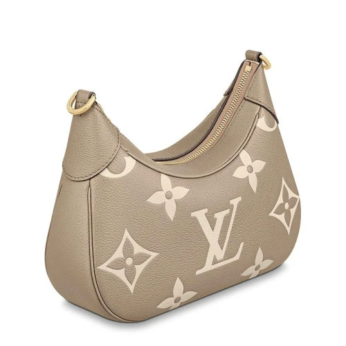 【预售十天】Louis Vuitton/路易威登 BAGATELLE系列 女士鸽子灰米色老花皮革金扣配可拆卸肩带单肩斜跨手提法棍包M46112 商品