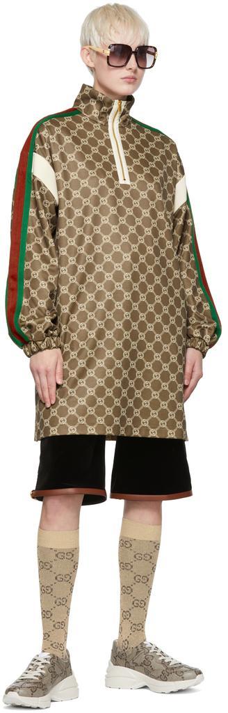 商品Gucci|棕色 Web 连衣裙,价格¥16986,第6张图片详细描述