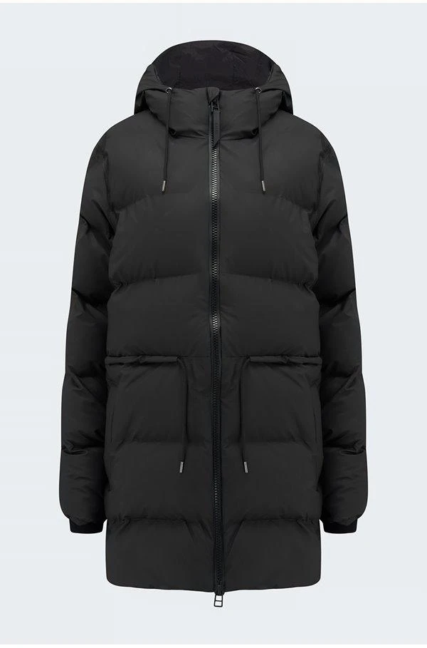 商品RAINS|Rains - Tie Waist Puffer Jacket in Black,价格¥3368,第1张图片