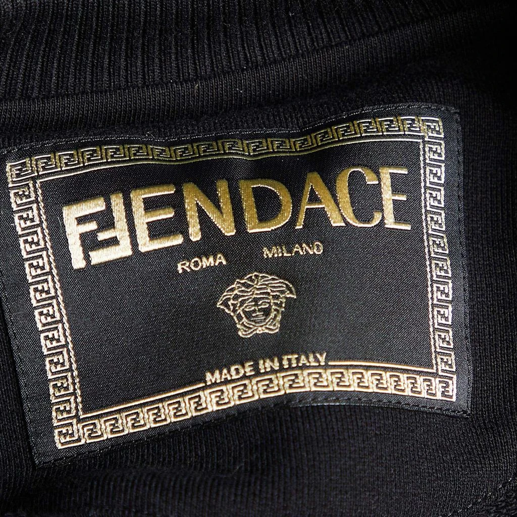 商品Fendi|Fendi x Versace Black Fendace Print Cotton Crew Neck Sweatshirt L,价格¥8198,第4张图片详细描述