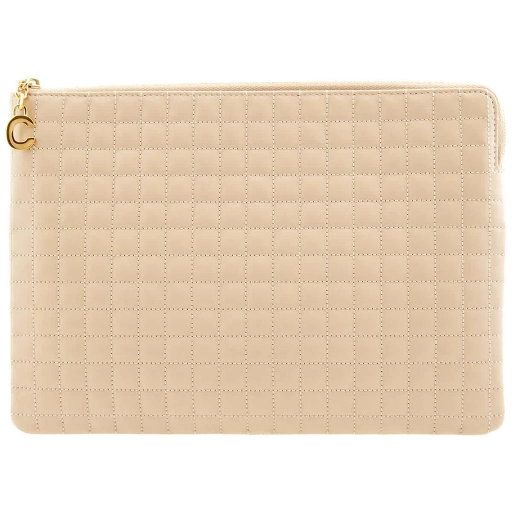 商品Celine|Celine Quilted Calfskin Card Pouch- Nude,价格¥2159,第2张图片详细描述