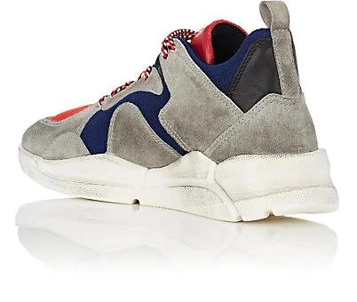 商品Moncler|Men's Jakub Suede & Mesh Sneakers,价格¥2248,第3张图片详细描述