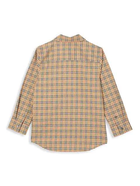 商品Burberry|Little Boy's & Boy's Check Stretch Shirt,价格¥1847,第5张图片详细描述