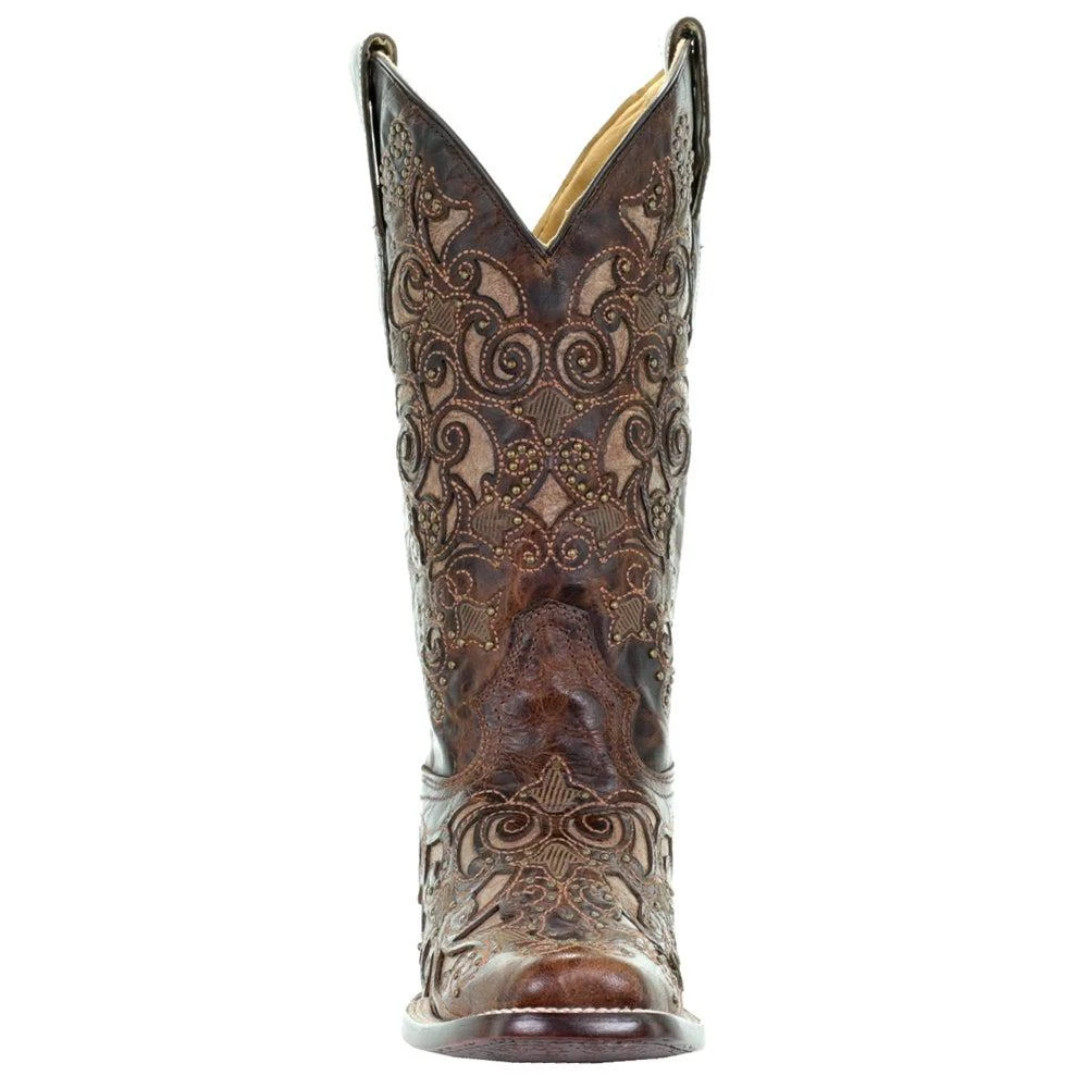 商品Corral Boots|A3326 Embroidery Square Toe Cowboy Boots,价格¥1952,第5张图片详细描述