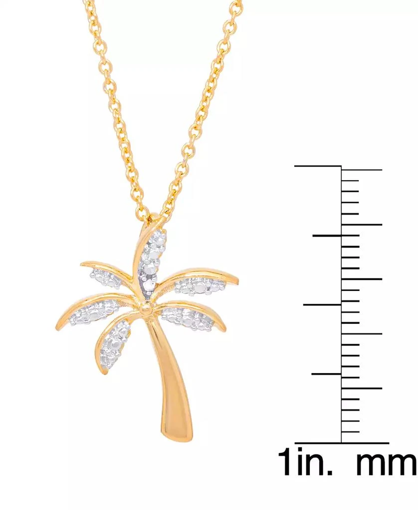 商品Macy's|Diamond Accent Palm Tree Pendant 18" Necklace in Gold Plate,价格¥379,第2张图片详细描述