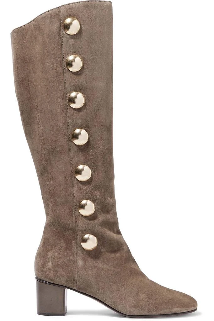 商品Chloé|Orlando button-embellished suede knee boots,价格¥2097,第1张图片