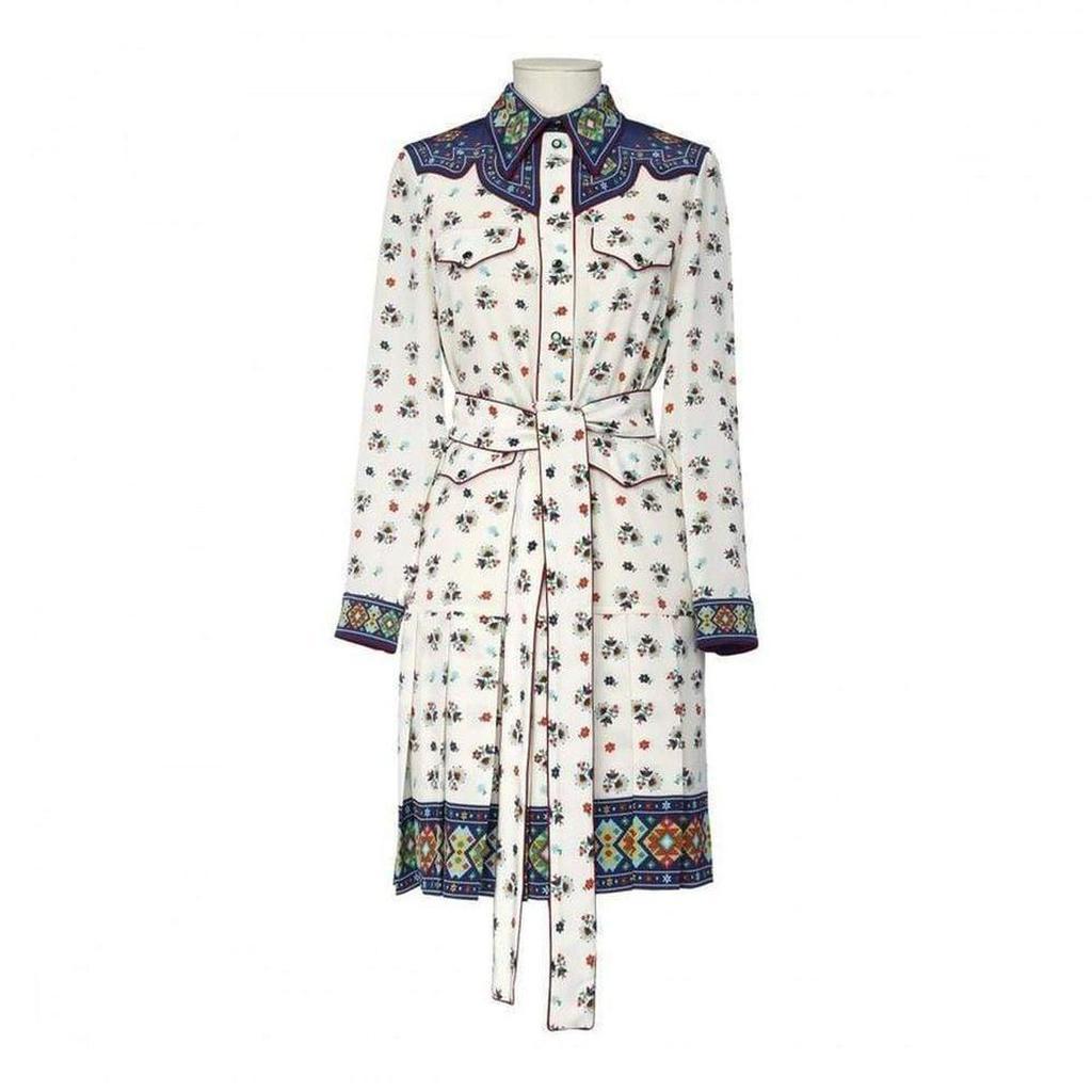 商品Gucci|Gypsy Print Silk Cocktail Dress,价格¥11706,第1张图片