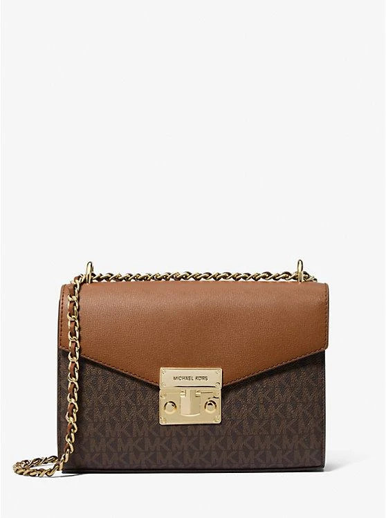 商品Michael Kors|女式 玫瑰中号徽标 人造皮革单肩包,价格¥1190,第1张图片