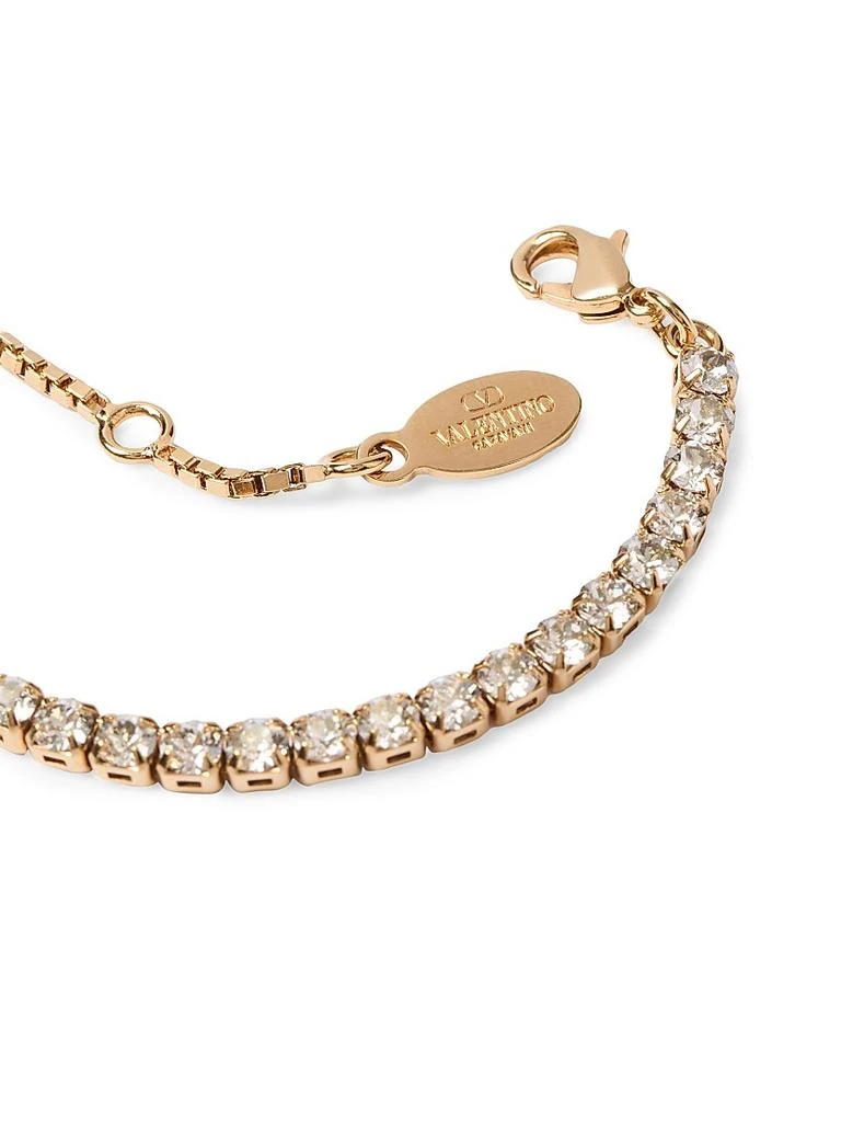商品Valentino|V-Logo Signature Metal and Swarovski Crystal Bracelet,价格¥6286,第4张图片详细描述
