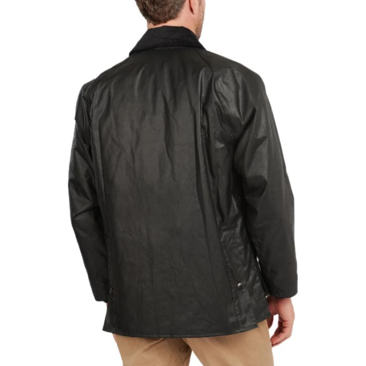 商品[国内直发] Barbour|Bedale 纯色拉链系扣翻领休闲油蜡夹克 男款 黑色,价格¥2437,第4张图片详细描述