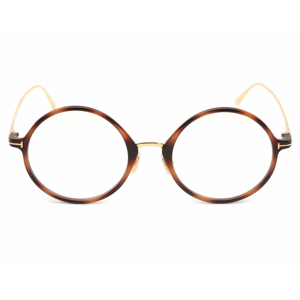 商品Tom Ford|Tom Ford Women's Eyeglasses - Blonde Havana Round Full-Rim Frame | FT5703-B 053,价格¥828,第2张图片详细描述