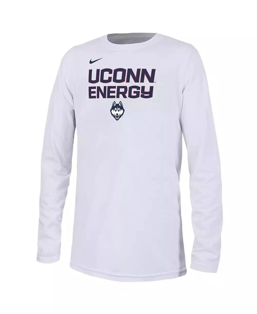 商品NIKE|Big Boys White UConn Huskies 2024 On-Court Bench Energy T-shirt,价格¥262,第3张图片详细描述