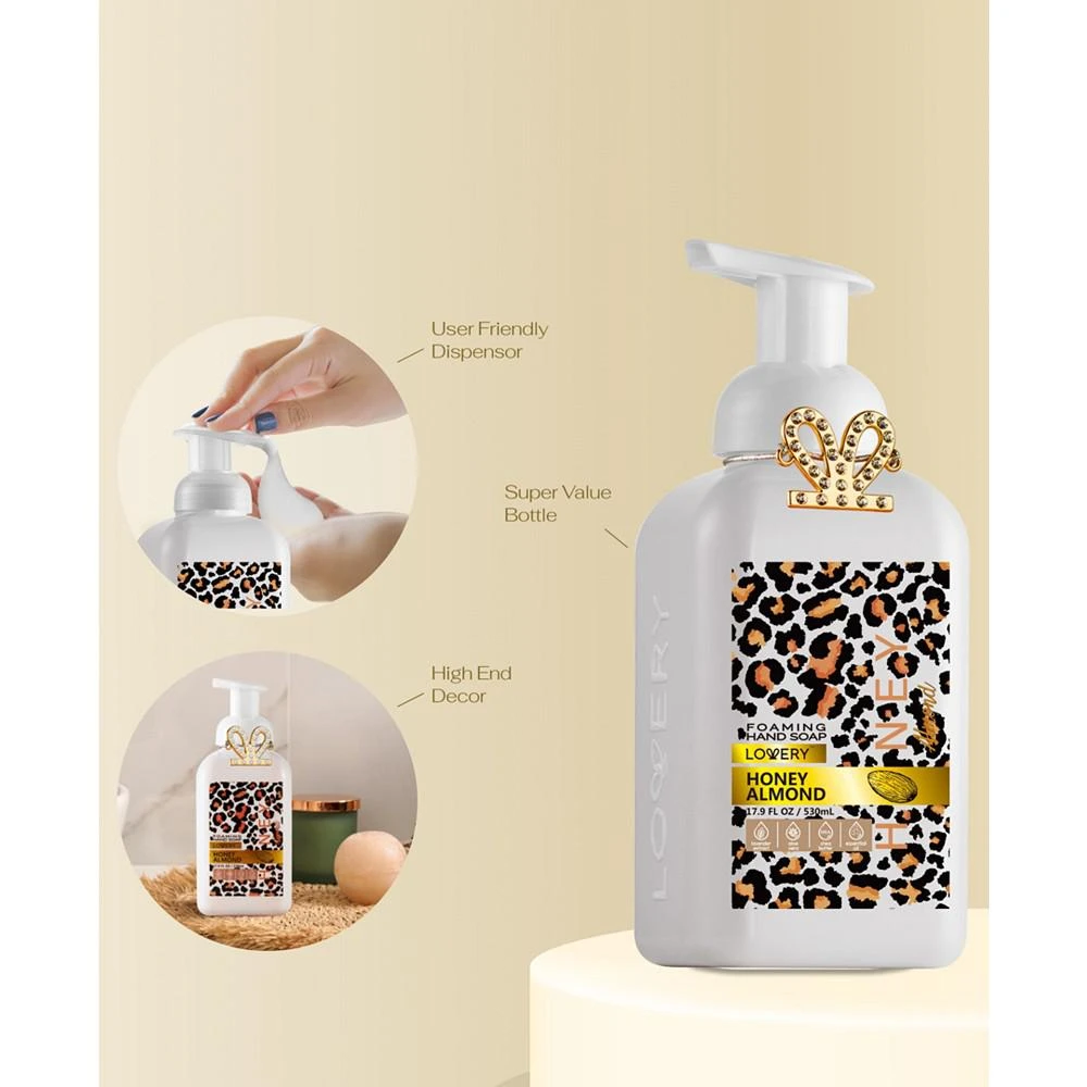 商品Lovery|Hand Foaming Soap in Honey Almond, Moisturizing Hand Soap with Flawless Crystal Heart Bracelet - Hand Wash Set, 2 Piece,价格¥150,第5张图片详细描述