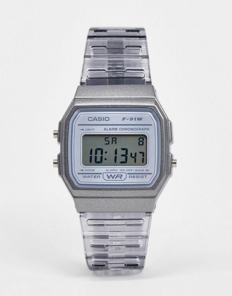 商品Casio|Casio F-91WS-8EF digital watch in grey,价格¥264,第1张图片