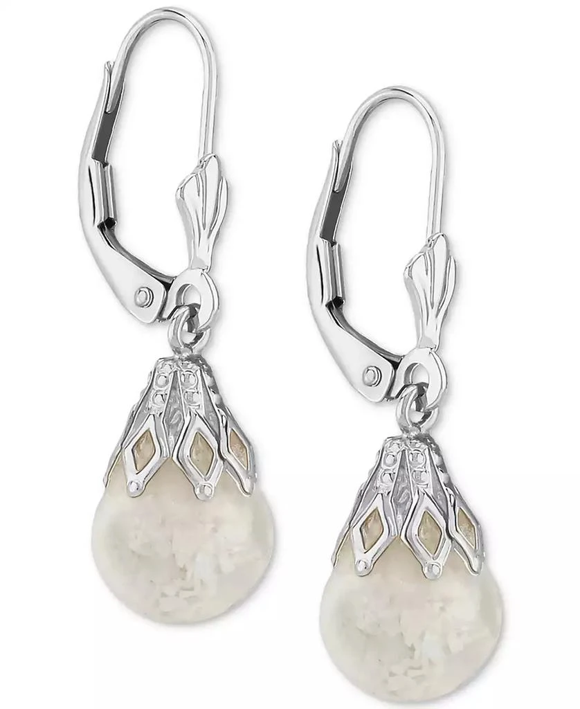 商品Macy's|Crushed Opal Leverback Drop Earrings (2-3/4 ct. t.w.) in 14k White Gold,价格¥6171,第1张图片