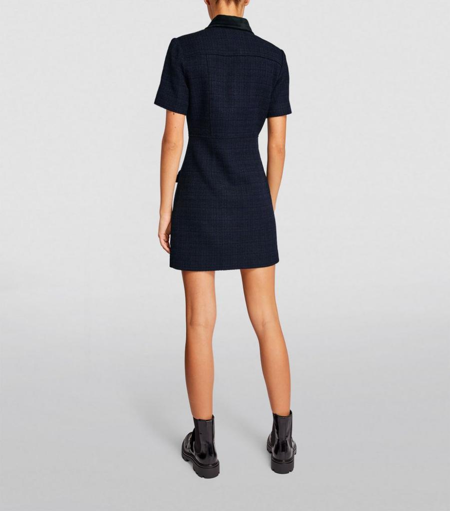 商品Sandro|Velvet-Collar Mini Dress,价格¥2862,第5张图片详细描述