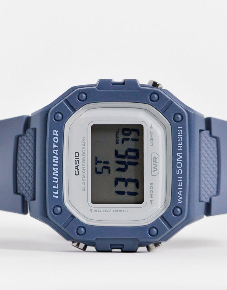 Casio unisex silicone watch in blue商品第4张图片规格展示