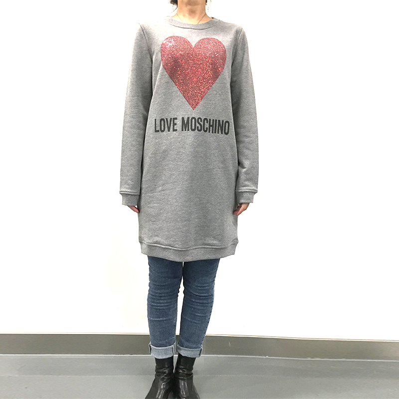LOVE MOSCHINO莫斯基诺女士长款卫衣卫衣裙商品第4张图片规格展示