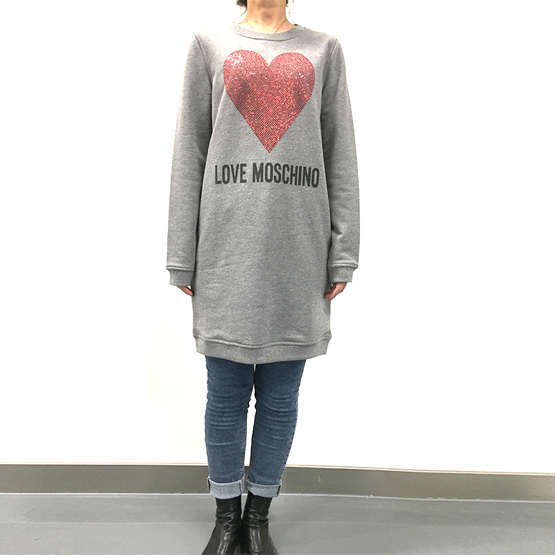 商品[国内直发] Moschino|LOVE MOSCHINO莫斯基诺女士长款卫衣卫衣裙,价格¥822,第4张图片详细描述