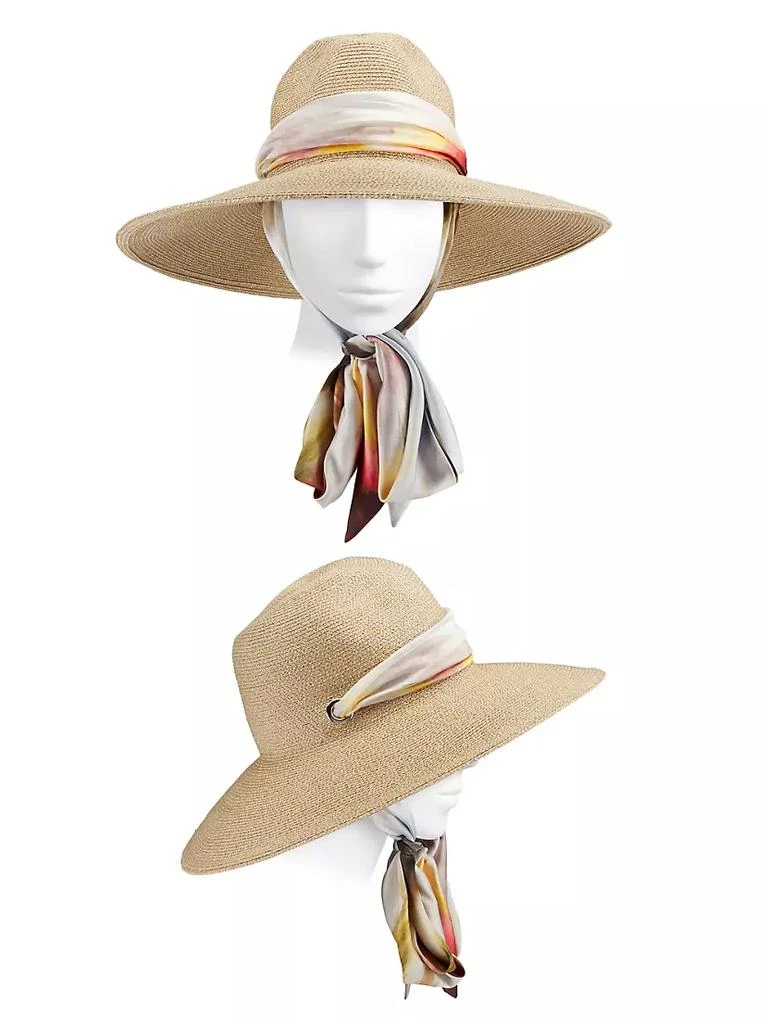 商品Eugenia Kim|Cassidy Watercolor Print-Trimmed Straw Fedora,价格¥3127,第3张图片详细描述