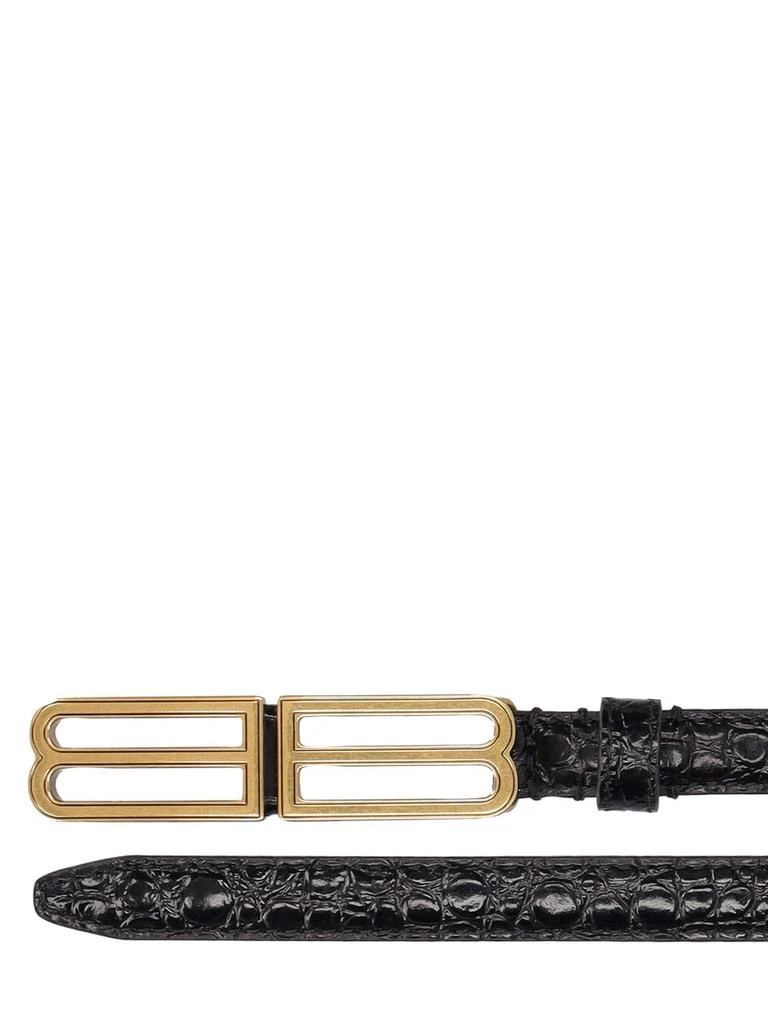 商品Balenciaga|1.5cm Croc Embossed Leather Belt,价格¥3754,第2张图片详细描述