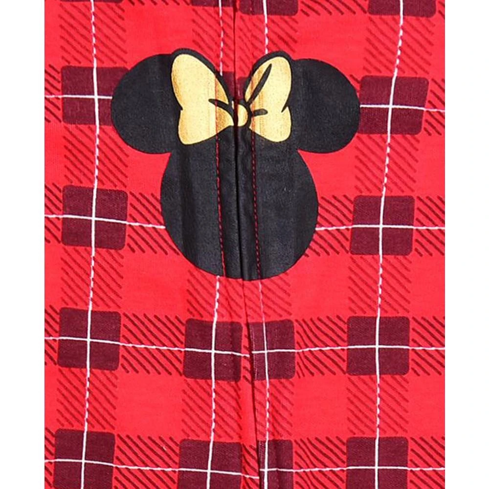 商品Disney|Baby Girls Minnie Mouse Plaid Holiday Coverall,价格¥56,第2张图片详细描述