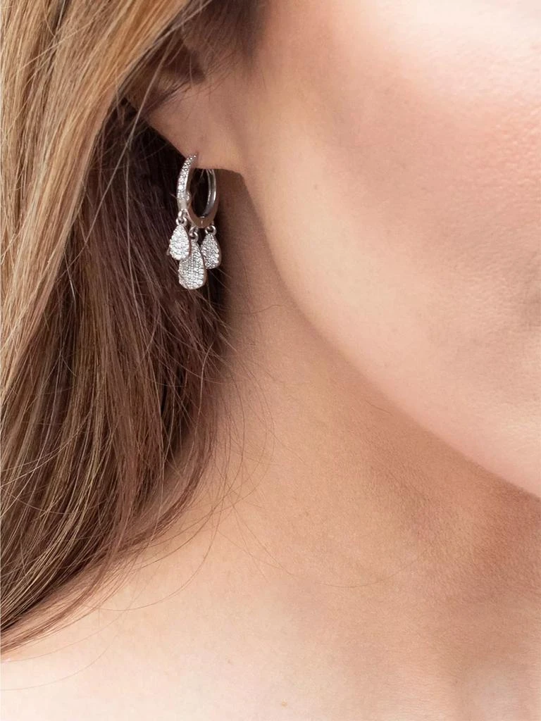 商品Sheryl Lowe|Shaker Sterling Silver &amp; 0.34 TCW Diamond Huggie Hoop Earrings,价格¥6360,第2张图片详细描述