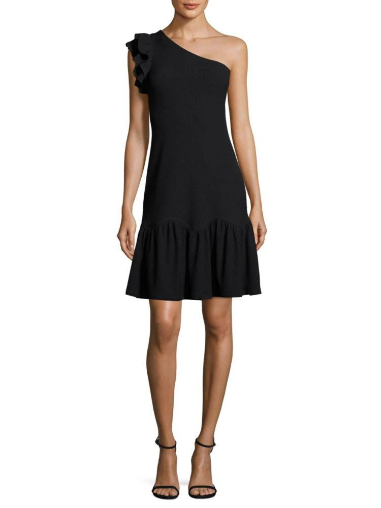 商品Rebecca Taylor|One-Shoulder Ribbed Jersey Dress,价格¥277,第1张图片