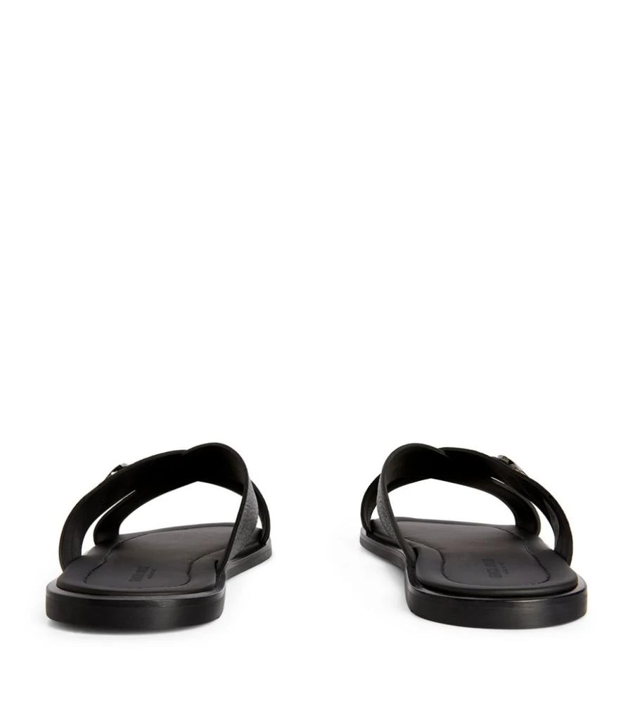 商品Giorgio Armani|Leather Slip-On Sandals,价格¥4851,第3张图片详细描述