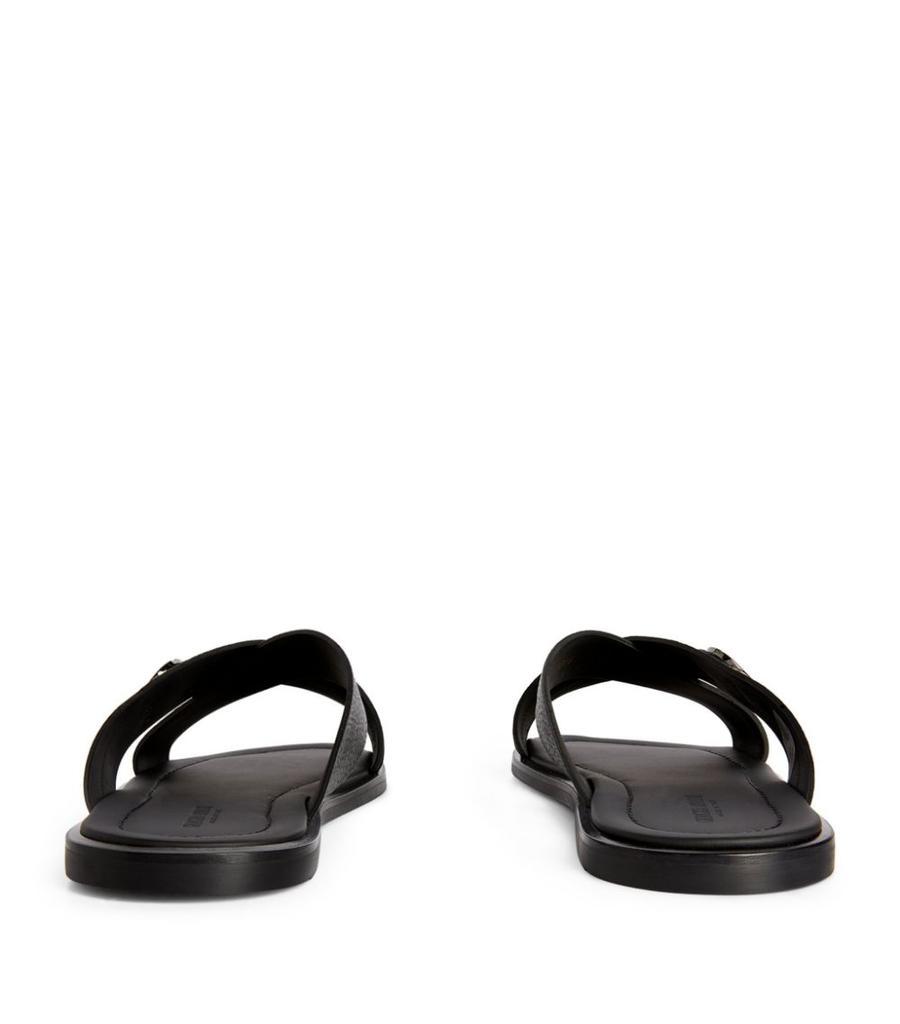 商品Giorgio Armani|Leather Slip-On Sandals,价格¥4021,第5张图片详细描述