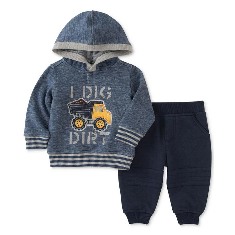 商品KIDS HEADQUARTERS|2-Pc. I Dig Dirt Hoodie & Pants Set, Baby Boys (0-24 months),价格¥72,第1张图片