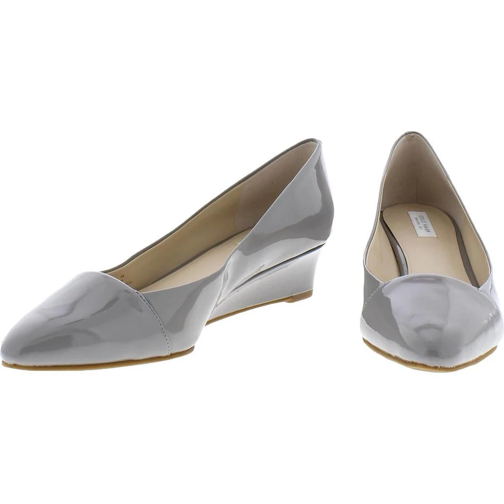 商品Cole Haan|Cole Haan Kinslee Patent Leather Waterproof Pointed Toe Wedge Pumps,价格¥232,第2张图片详细描述