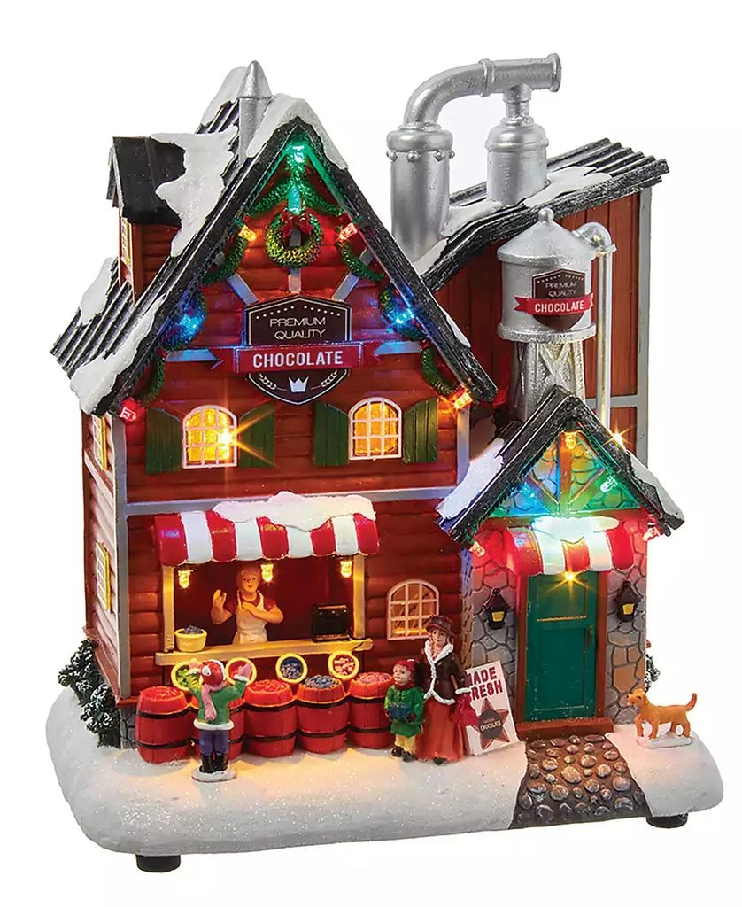 商品Kurt Adler|10.63" Battery-Operated Light Up Musical Chocolate Factory,价格¥1474,第1张图片