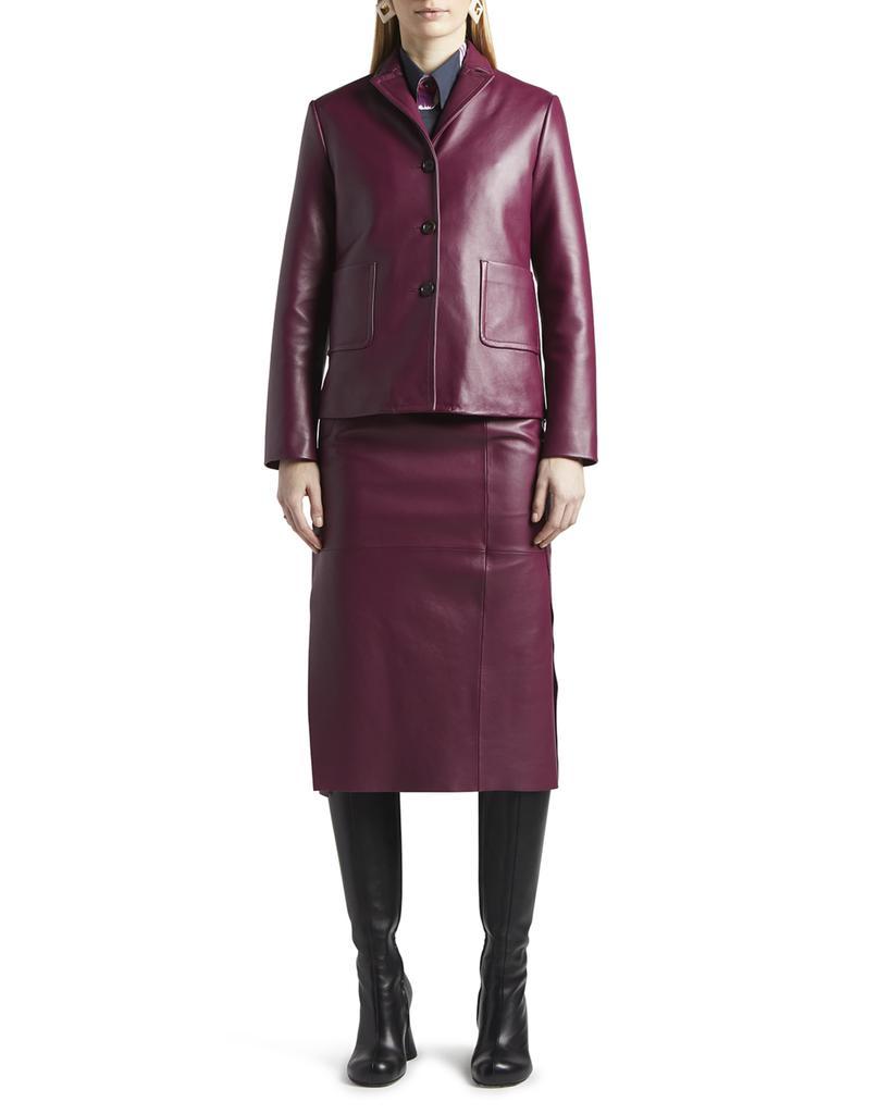 商品Marni|Leather Cropped Baby Jacket,价格¥17179,第1张图片