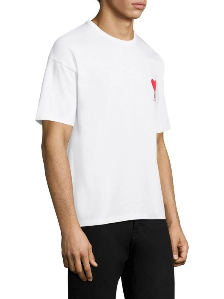 商品AMI|Embroidered Cotton Tee,价格¥1225,第3张图片详细描述