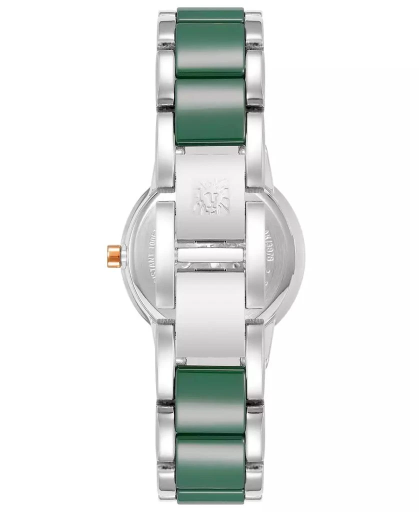 商品Anne Klein|Women's Three-Hand Quartz Silver-Tone Alloy with Green Ceramic Bracelet Watch, 32mm,价格¥494,第3张图片详细描述