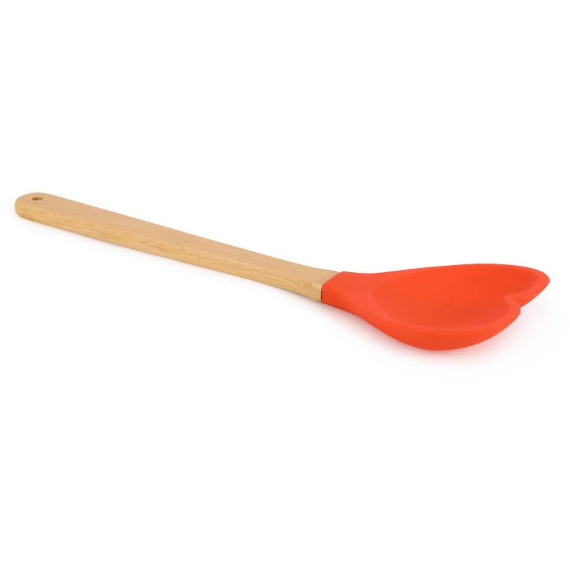 商品Rice by Rice|Love heart shape silicone spoon in red,价格¥84,第1张图片