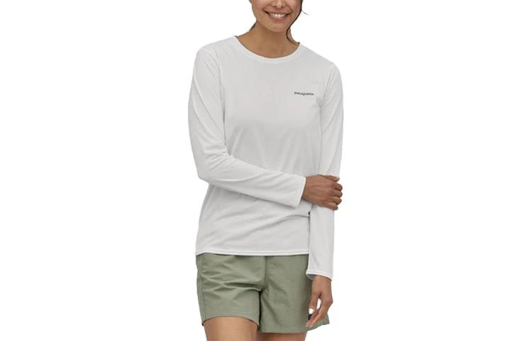 商品[国内直发] Patagonia|patagonia巴塔哥尼亚  C1 Capilene® Cool Daily 速干纯色字母logo图案印花圆领长袖  落肩袖T恤 女款,价格¥637,第9张图片详细描述