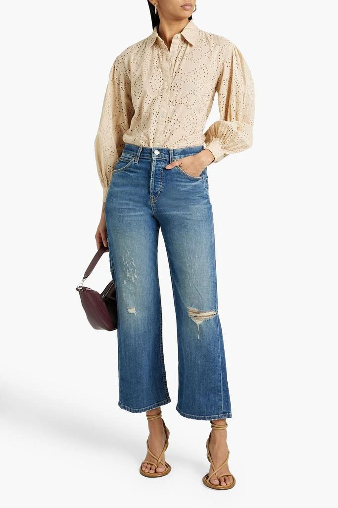 商品Nili Lotan|Violette distressed high-rise straight-leg jeans,价格¥1827,第2张图片详细描述