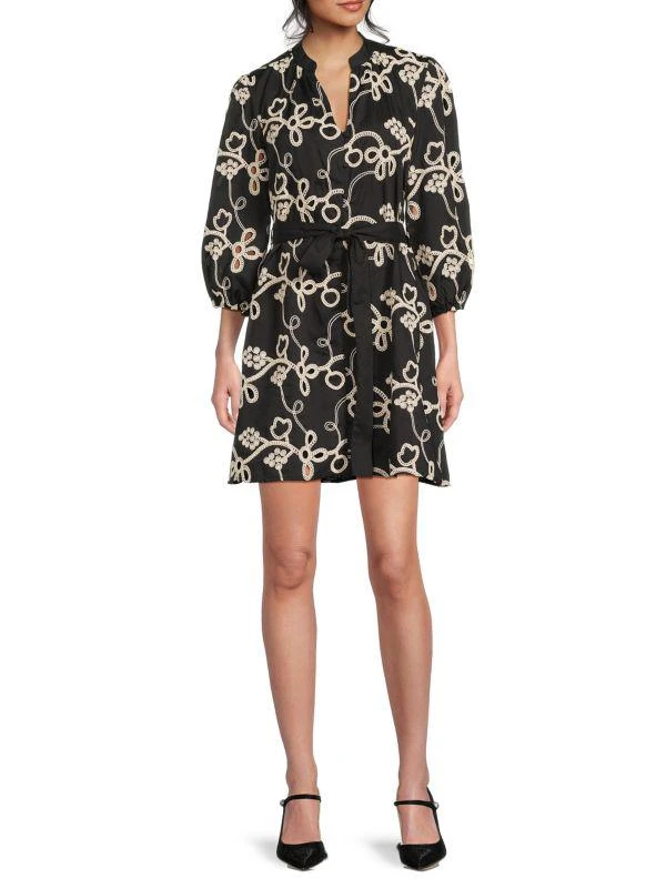 商品Sam Edelman|Rope Embroidered Minidress,价格¥633,第1张图片