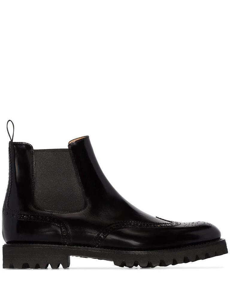 商品Church's|Church&#39;s Women&#39;s  Black Leather Ankle Boots,价格¥6621,第1张图片