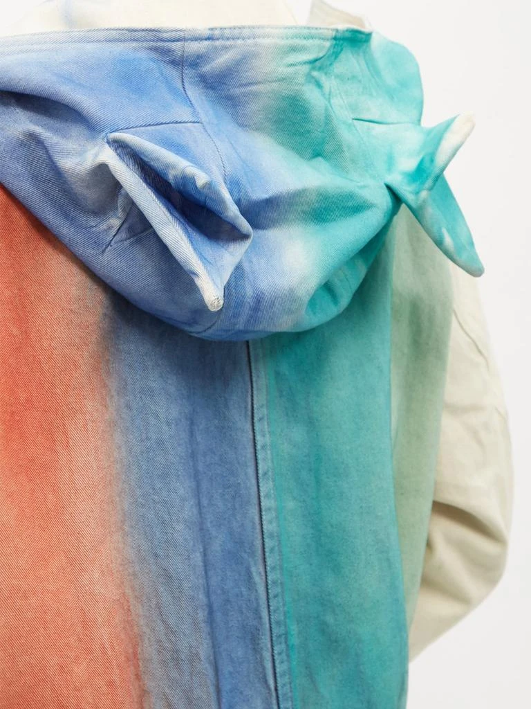 商品Charles Jeffrey Loverboy|Cat-ear hood striped linen-canvas parka,价格¥3010,第4张图片详细描述