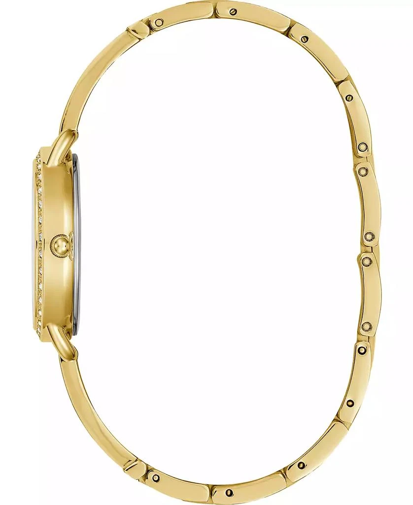 商品GUESS|Women's Gold-Tone Stainless Steel Semi-Bangle Bracelet Watch 30mm,价格¥690,第2张图片详细描述