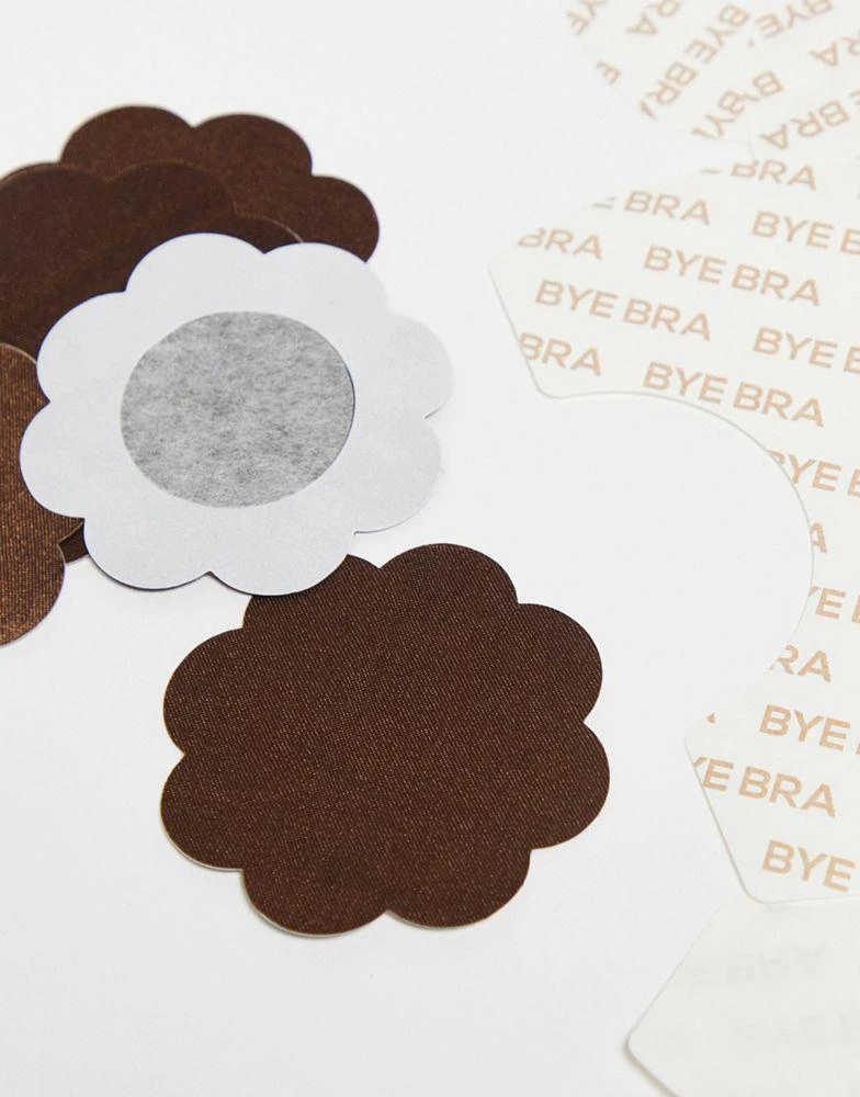 商品Bye Bra|Bye Bra breast lift tape and satin nipple cover 3 pair pack in brown,价格¥251,第3张图片详细描述
