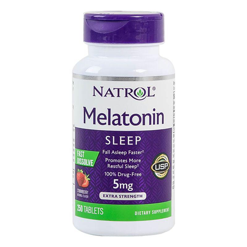natrol melatonin褪黑素松果体速溶片5mg250粒商品第1张图片规格展示