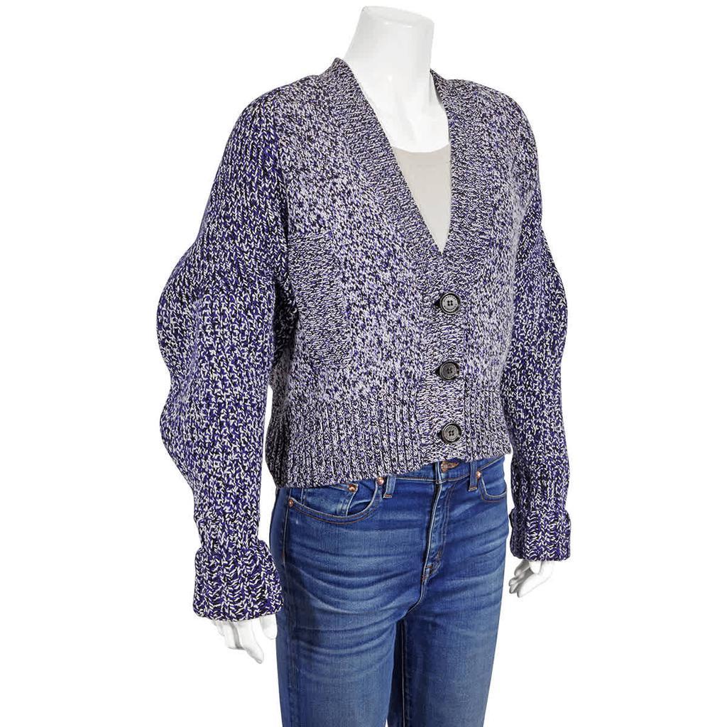 商品Burberry|Burberry Ladies Mouline Cashmere Cotton-blend Cardigan, Size Large,价格¥6980,第4张图片详细描述