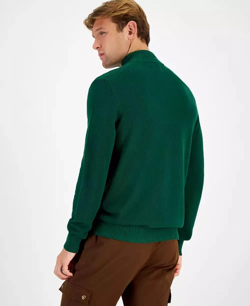 商品Club Room|Men's Quarter-Zip Textured Cotton Sweater, Created for Macy's,价格¥124,第2张图片详细描述