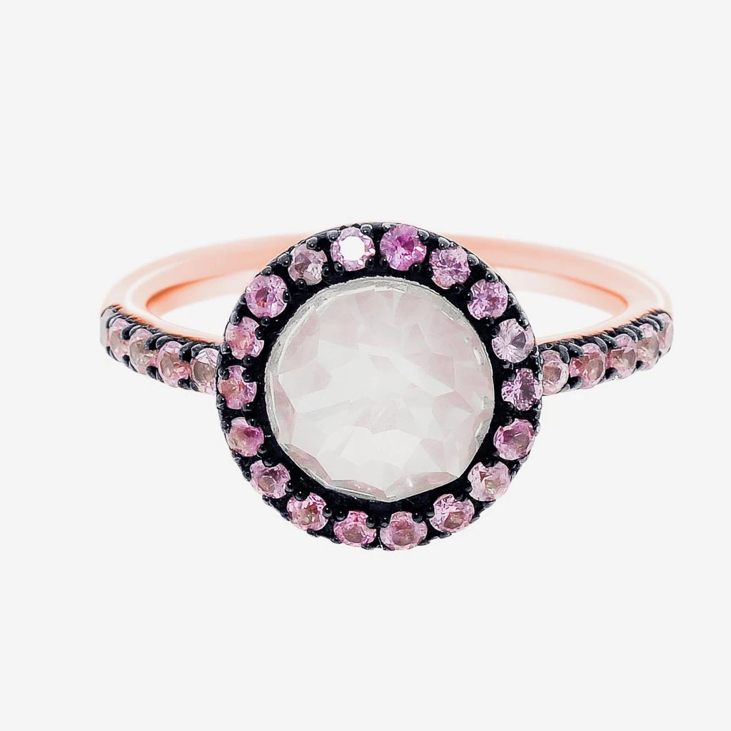 商品Mimi Milano|Mimi Milano Happy 18K Rose Gold, Quartz And Sapphire Band Ring ALM307R8Q2Z2,价格¥2530,第1张图片