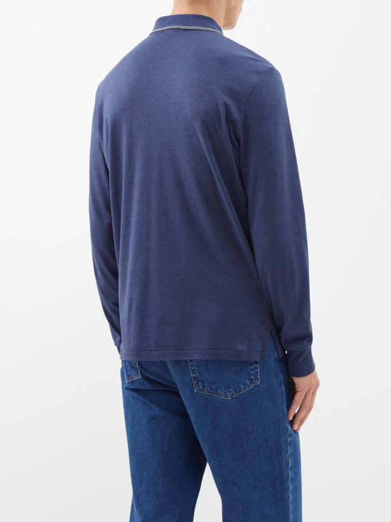 商品Ralph Lauren|Pima cotton long-sleeve polo shirt,价格¥388,第5张图片详细描述