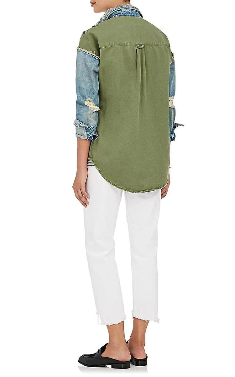 商品NSF|Johnna Denim & Canvas Shirt,价格¥621,第4张图片详细描述
